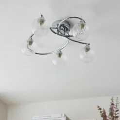 Tatton 5 Light Semi Flush Ceiling Light - Chrome -Lighting Shop 13645374 1224942855309584