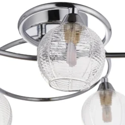 Tatton 5 Light Semi Flush Ceiling Light - Chrome -Lighting Shop 13645374 1864942855464606