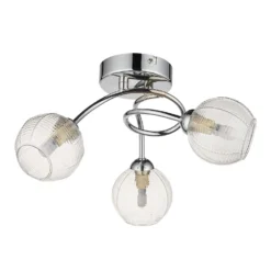 Tatton 3 Light Semi Flush Ceiling Light - Chrome -Lighting Shop 13645375 5784942855405710