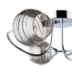 Marple 3 Light Semi Flush Ceiling Light - Chrome & Smoke -Lighting Shop 13645383 2104956789753210