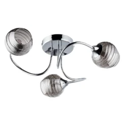 Marple 3 Light Semi Flush Ceiling Light - Chrome & Smoke -Lighting Shop 13645383 5784956789676422