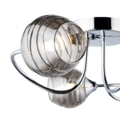 Marple 3 Light Semi Flush Ceiling Light - Chrome & Smoke -Lighting Shop 13645383 9604956789727275