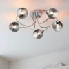 Marple 5 Light Semi Flush Ceiling Light - Chrome & Smoke -Lighting Shop 13645384 1144956789569220