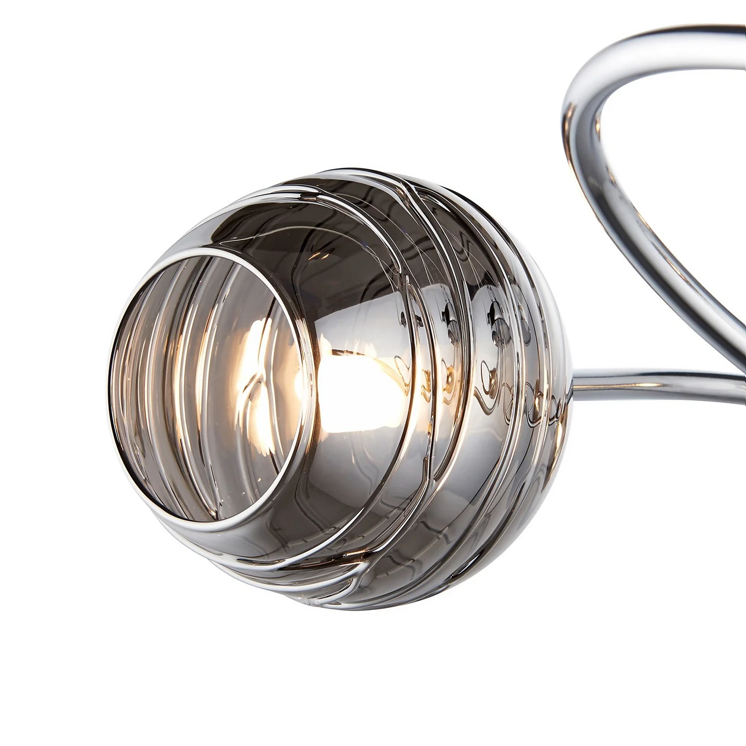 Marple 5 Light Semi Flush Ceiling Light - Chrome & Smoke 6 Marple 5 Light Semi Flush Ceiling Light - Chrome & Smoke - Image 4