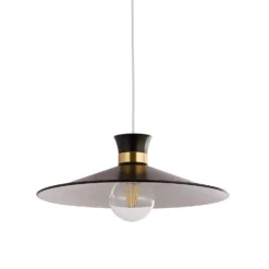 Balham Easy Fit Lamp Shade - Black & Brass -Lighting Shop 13661901 2314976242736226