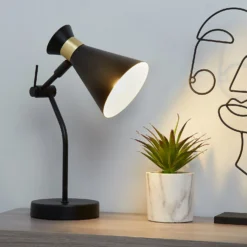 Balham Table Lamp - Black & Brass