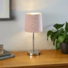 Paris Velvet Table Lamp - Blush 2 Paris Velvet Table Lamp - Blush -Lighting Shop 13751362 1124969499012385