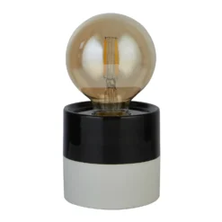 Elle Battery Powered Table Lamp - Black & White -Lighting Shop 13764009 1674980119844126