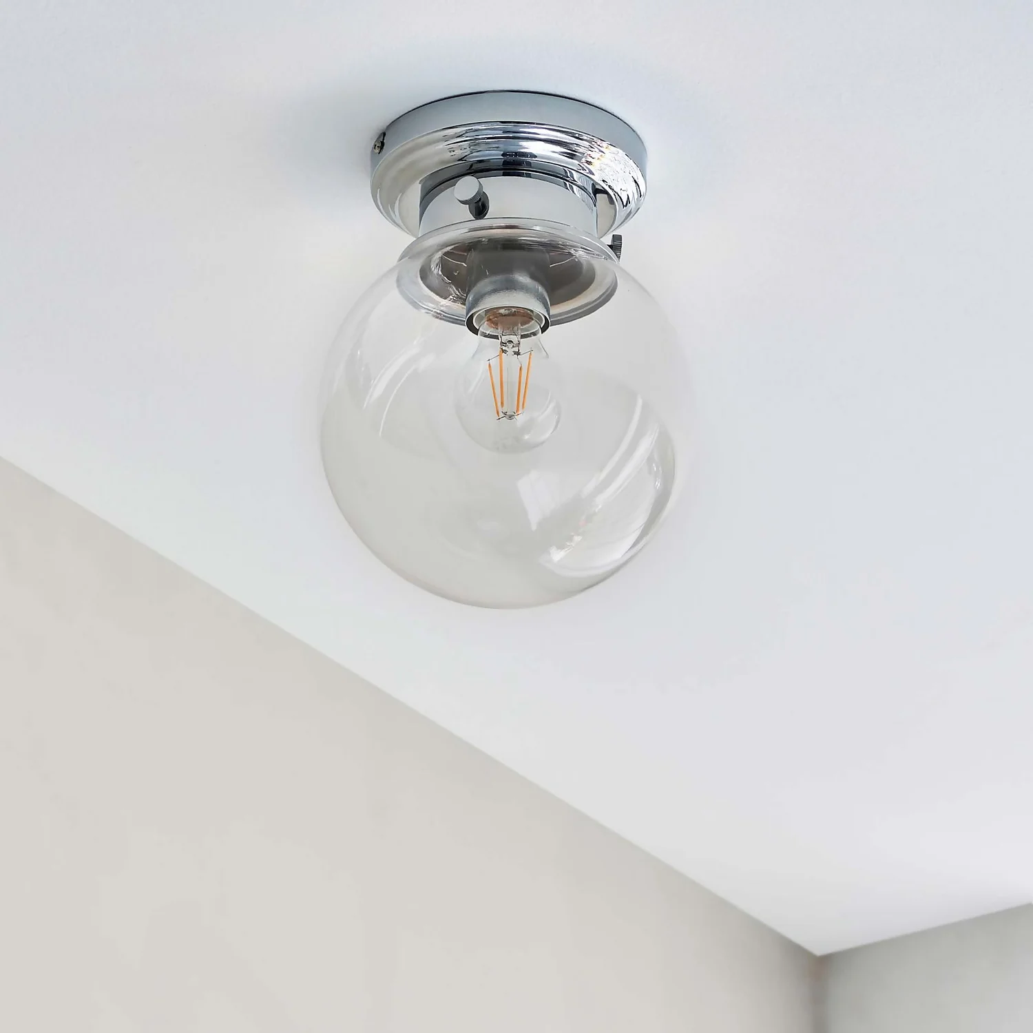 Cheswick Bathroom Flush Light - Chrome 6 Cheswick Bathroom Flush Light - Chrome - Image 4