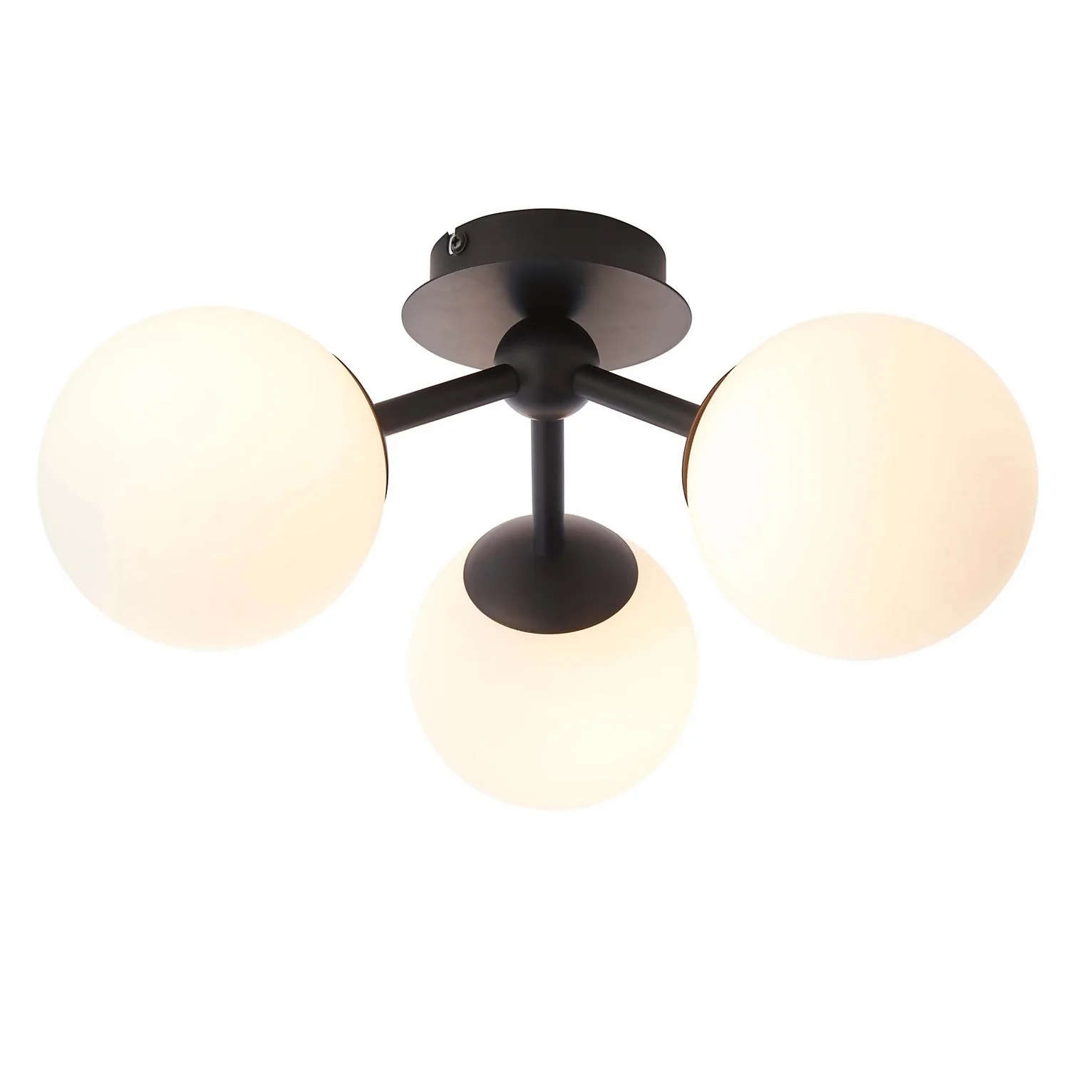Pulsa Bathroom Semi Flush Light - 3lt Black 4 Pulsa Bathroom Semi Flush Light - 3lt Black - Image 2