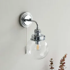 Cheswick Bathroom Wall Light - Chrome -Lighting Shop 13794235 5734957104037407