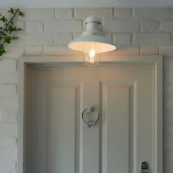 Hereford Outdoor Wall Light - White -Lighting Shop 13794244 1004957104432615