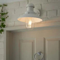 Hereford Outdoor Wall Light - White -Lighting Shop 13794244 1064957104393801