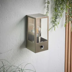 Oxford PIR Outdoor Wall Light - Stainless Steel -Lighting Shop 13794245 1294957105559928