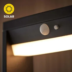 Dannah 50cm Photocell & PIR Solar Outdoor Floor Light - Black -Lighting Shop 13794248 1904957105863318