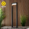 Dannah 80cm Photocell & PIR Solar Outdoor Floor Light - Black -Lighting Shop 13794250 1264957104539292