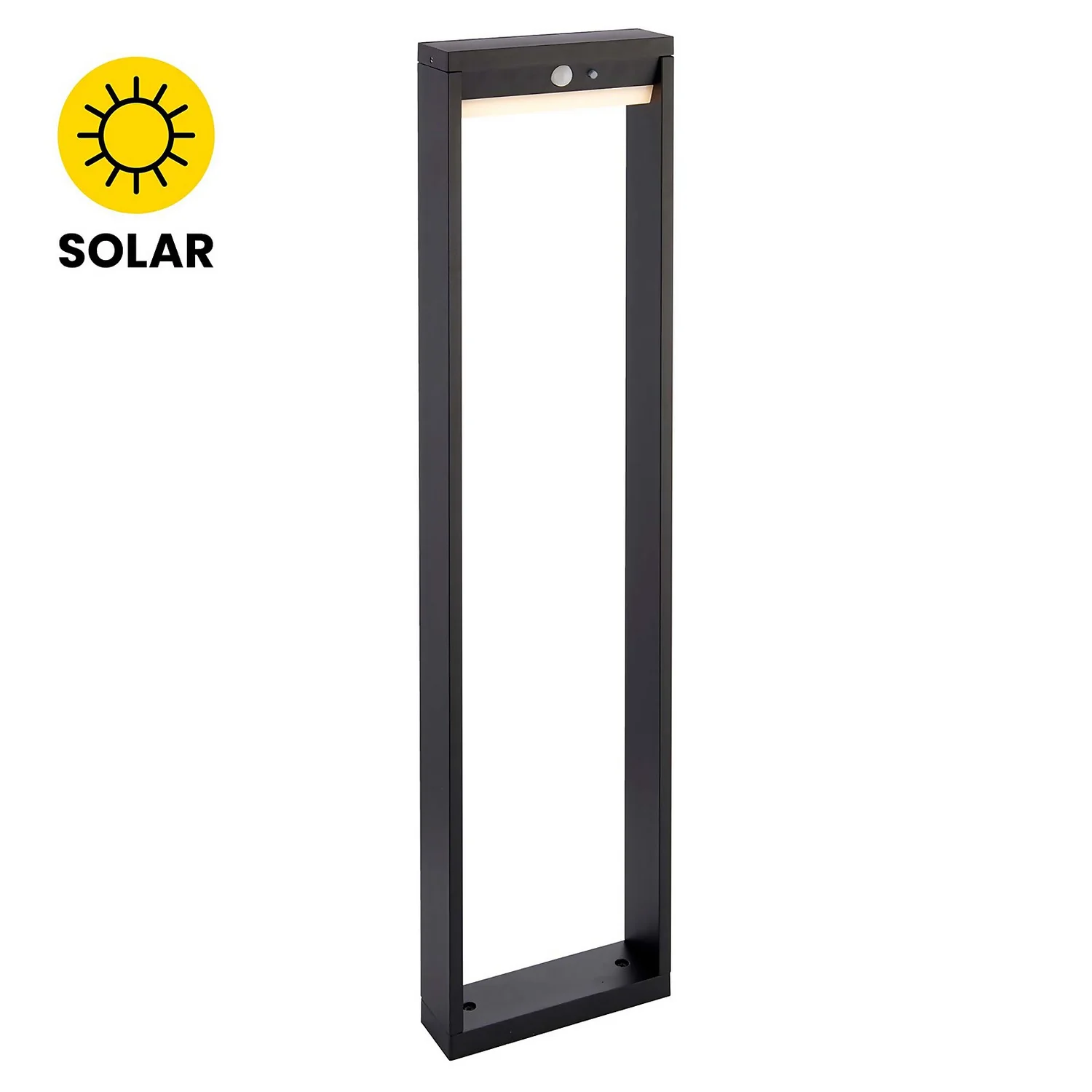 Dannah 80cm Photocell & PIR Solar Outdoor Floor Light - Black 4 Dannah 80cm Photocell & PIR Solar Outdoor Floor Light - Black - Image 2