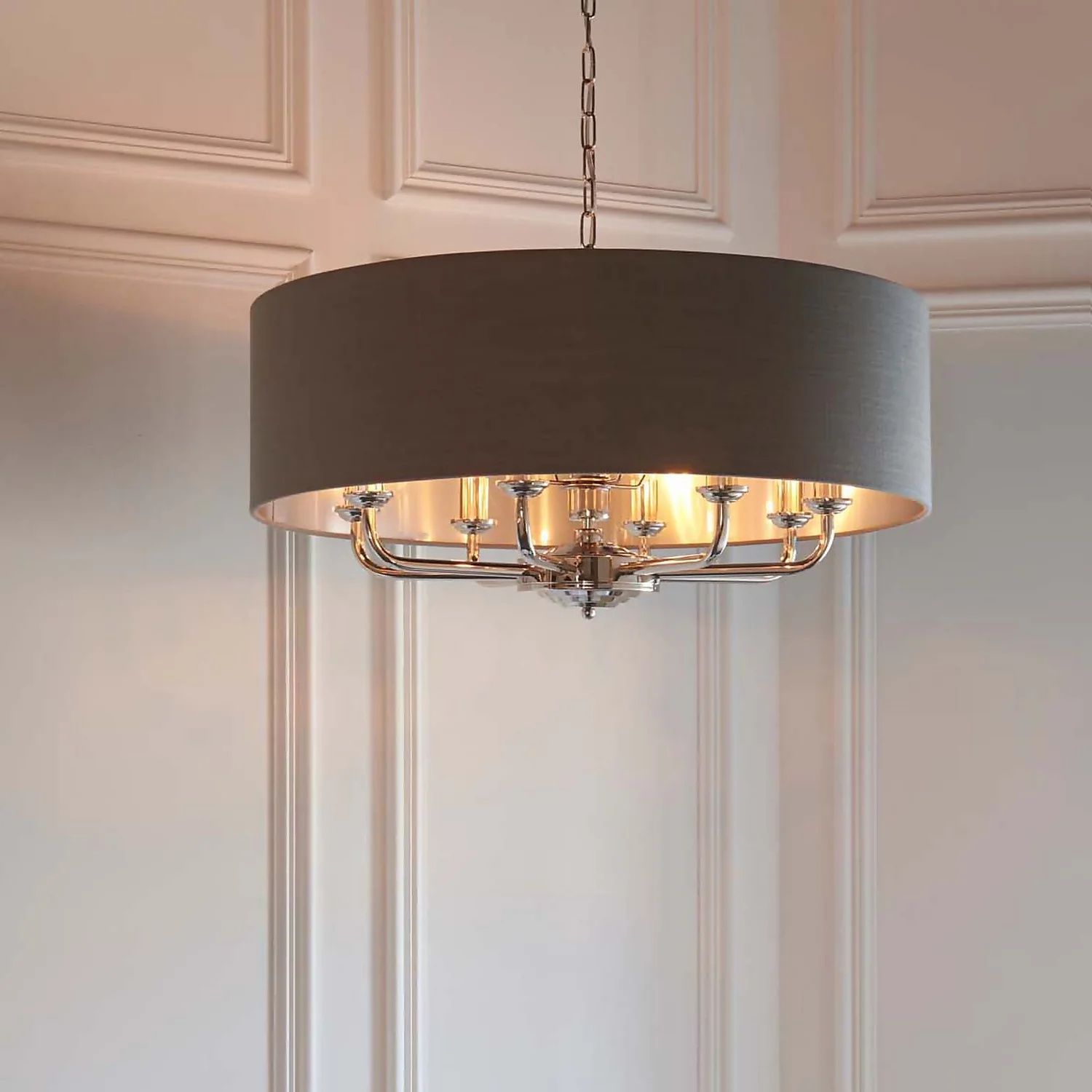 Highclere Pendant Light - 6lt Nickel 3 Highclere Pendant Light - 6lt Nickel