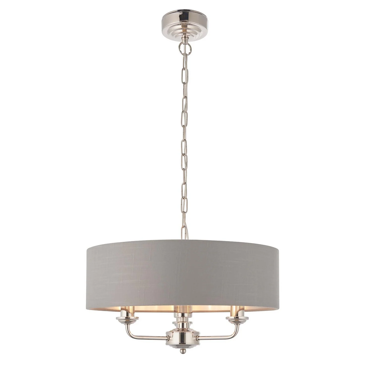Highclere Pendant Light - 3lt Nickel 4 Highclere Pendant Light - 3lt Nickel - Image 2