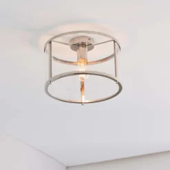 Hopton Flush Light - Nickel -Lighting Shop 13794256 6354957105693470