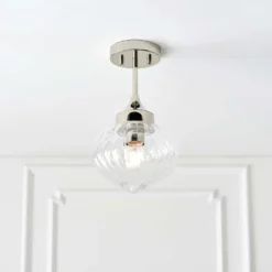 Addington Semi Flush Light - Nickel