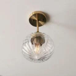 Addington Semi Flush Light - Brass -Lighting Shop 13794259 1334957104290739