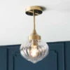 Addington Semi Flush Light - Brass