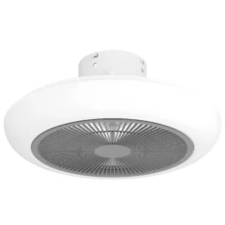 EGLO Sayulita Ceiling Light With Fan - White & Silver -Lighting Shop 13914239 1014974907670571