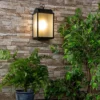 Charlotte E27 Outdoor Box Lantern With Frosted Glass - Black -Lighting Shop 13924360 1184980107653170
