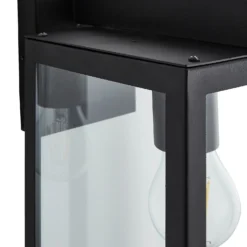 Hestia E27 Glass Panel Outdoor Box Lantern - Black 9 Hestia E27 Glass Panel Outdoor Box Lantern - Black -Lighting Shop 13924362 1874980109381578