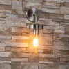 Kew Curved Arm E27 Outdoor Wall Light - Stainless Steel -Lighting Shop 13924369 1445005578594927