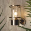 Leonis Miners Style Outdoor Wall Lantern - Stainless Steel -Lighting Shop 13924375 1804980107850051