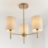 Kari 3 Light Semi Flush Ceiling Light - Brass -Lighting Shop 13938479 1364981960235703