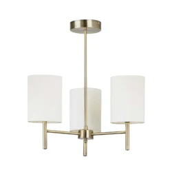 Kari 3 Light Semi Flush Ceiling Light - Brass 9 Kari 3 Light Semi Flush Ceiling Light - Brass -Lighting Shop 13938479 4044981960332240