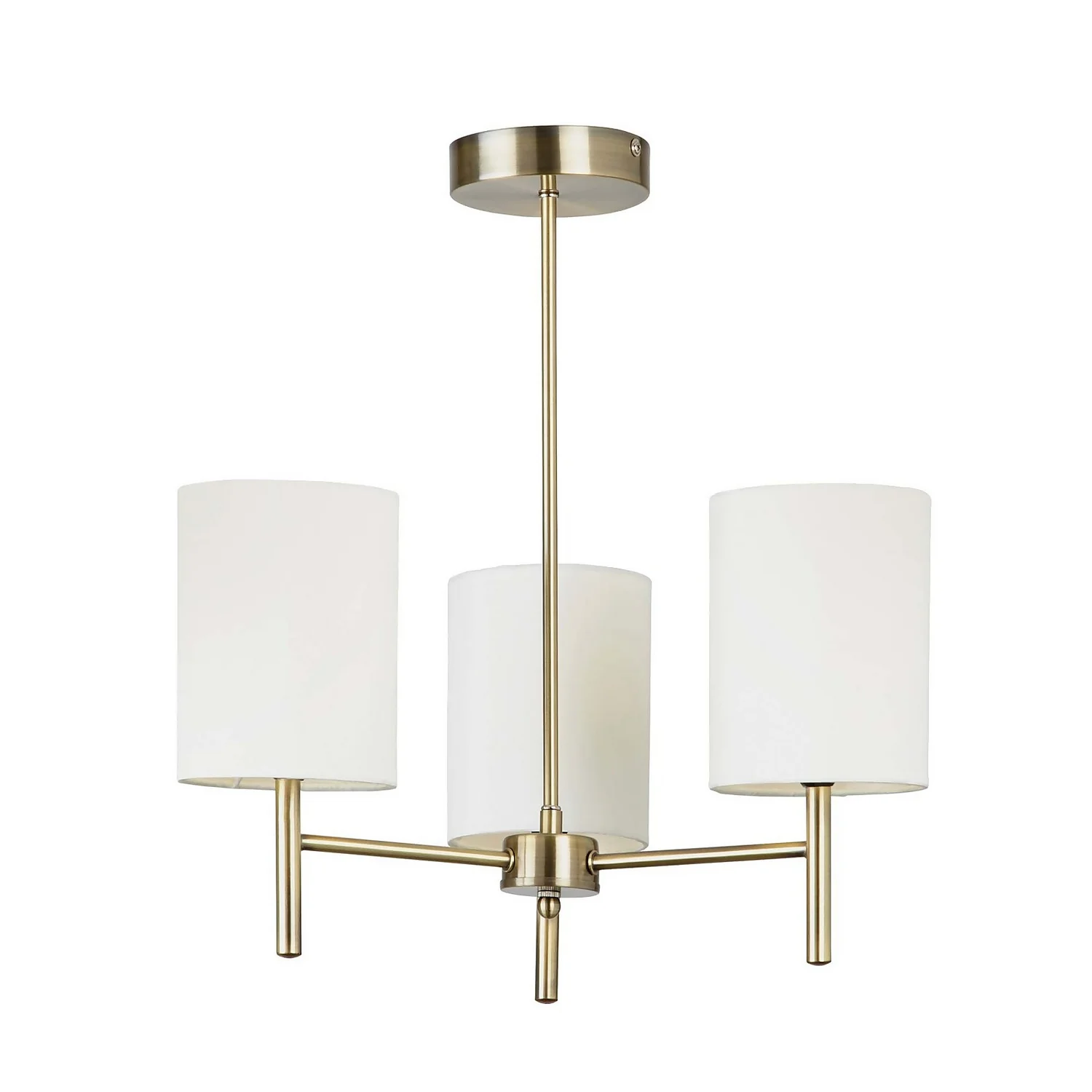 Kari 3 Light Semi Flush Ceiling Light - Brass 4 Kari 3 Light Semi Flush Ceiling Light - Brass - Image 2