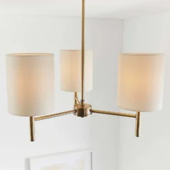 Kari 3 Light Semi Flush Ceiling Light - Brass 12 Kari 3 Light Semi Flush Ceiling Light - Brass -Lighting Shop 13938479 6714981960523205