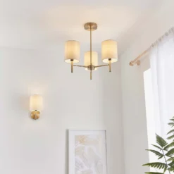 Kari 3 Light Semi Flush Ceiling Light - Brass 10 Kari 3 Light Semi Flush Ceiling Light - Brass -Lighting Shop 13938479 7794981960412832