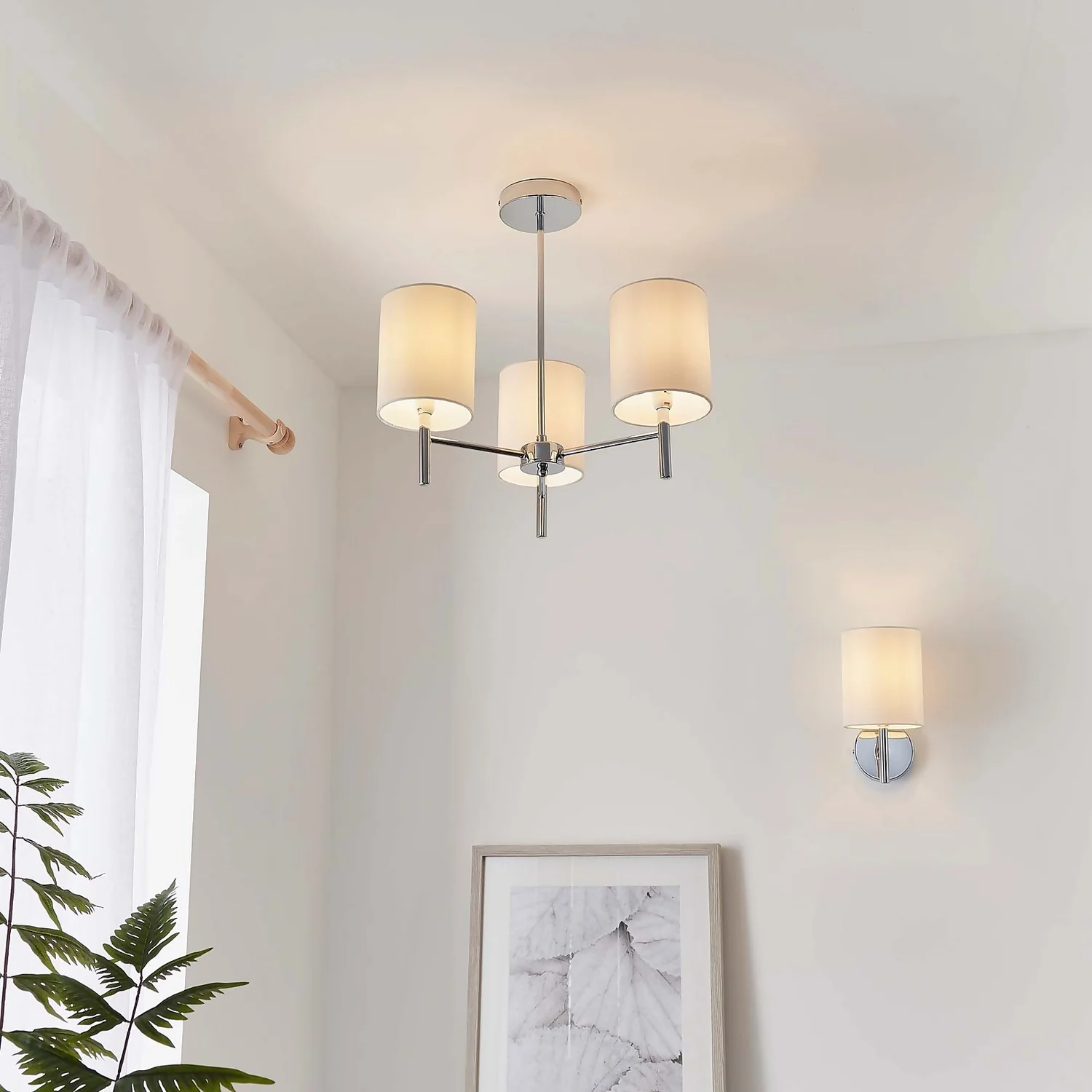 Kari 3 Light Semi Flush Ceiling Light - Chrome 5 Kari 3 Light Semi Flush Ceiling Light - Chrome - Image 3