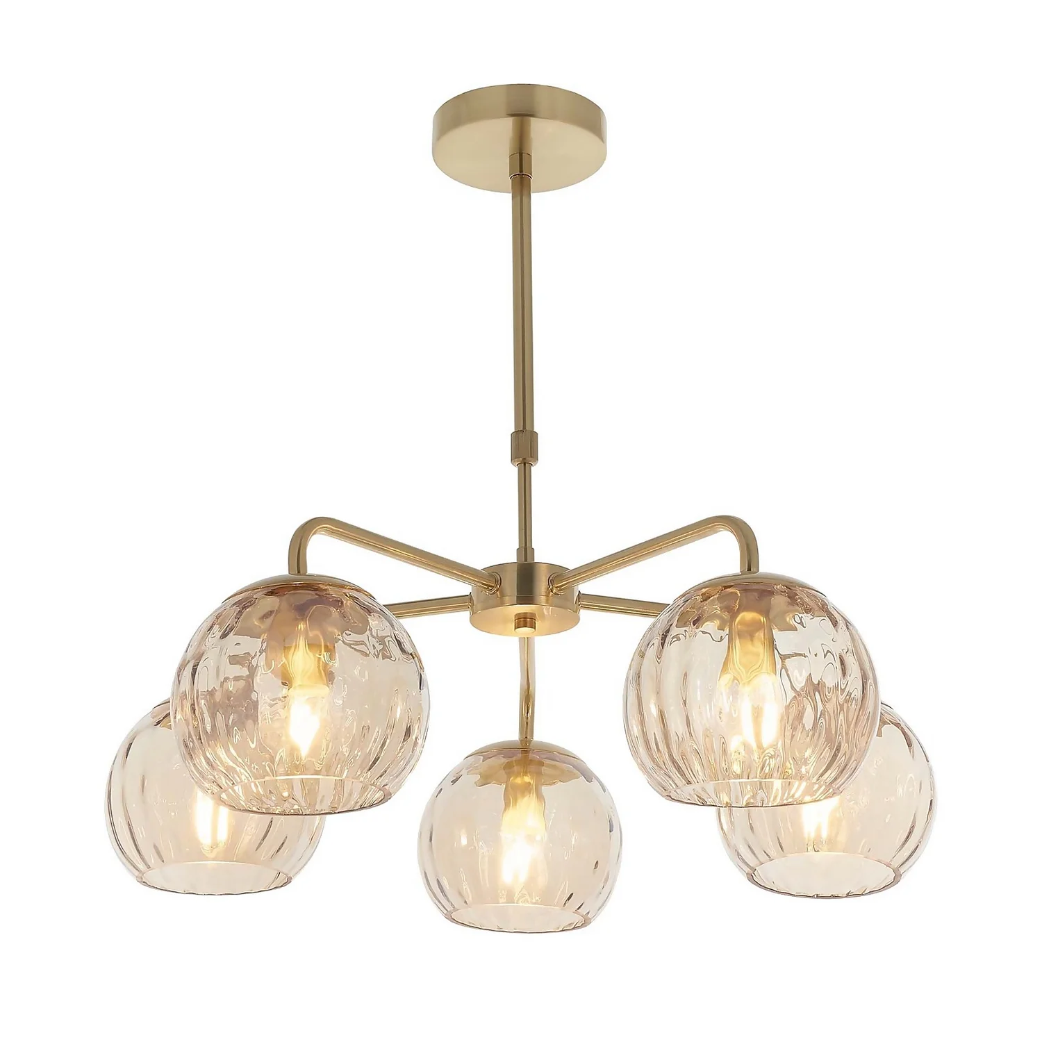 Geneva 5 Light Pendant Light - Brass 4 Geneva 5 Light Pendant Light - Brass - Image 2