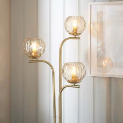 Geneva Floor Lamp - Brass -Lighting Shop 13938487 1224981960018014