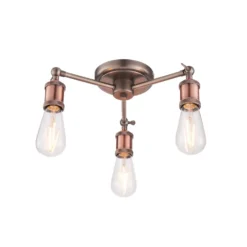 Henrik 3 Light Semi Flush Ceiling Light - Pewter -Lighting Shop 13938488 1954981960850013