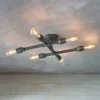 Gabe 6 Light Semi Flush Ceiling Light - Pewter -Lighting Shop 13938505 9184981958579424