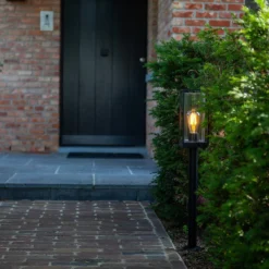 Lutec Flair E27 Outdoor Bollard Light - Black -Lighting Shop 13950211 1494993071793743