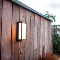 Lutec Qubo RGB LED Outdoor Wall Light With Lutec Connect Technology - Anthracite -Lighting Shop 13950214 1024993071509736