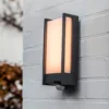 Lutec Qubo LED Outdoor Wall Light With PIR Motion Sensor - Anthracite 2 Lutec Qubo LED Outdoor Wall Light With PIR Motion Sensor - Anthracite -Lighting Shop 13950215 1894993052423604