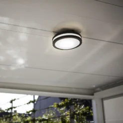 Lutec Titan LED Outdoor Wall/Ceiling Light - Anthracite -Lighting Shop 13950218 1744993071780633