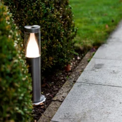 Lutec Virgo LED Outdoor Bollard Light - Stainless Steel -Lighting Shop 13950220 1485009445238155