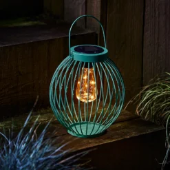Homebase Edit Multicoloured Solar Round Bar Lantern (3 Colours Available) -Lighting Shop 13956307 3005040505342110