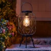 Homebase Edit Black Wire Solar Tripod Lantern -Lighting Shop 13956309 2075002413911757