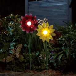 Homebase Edit Mini Flower Solar Stake Light (Assorted Colours) -Lighting Shop 13965914 1685002424400891